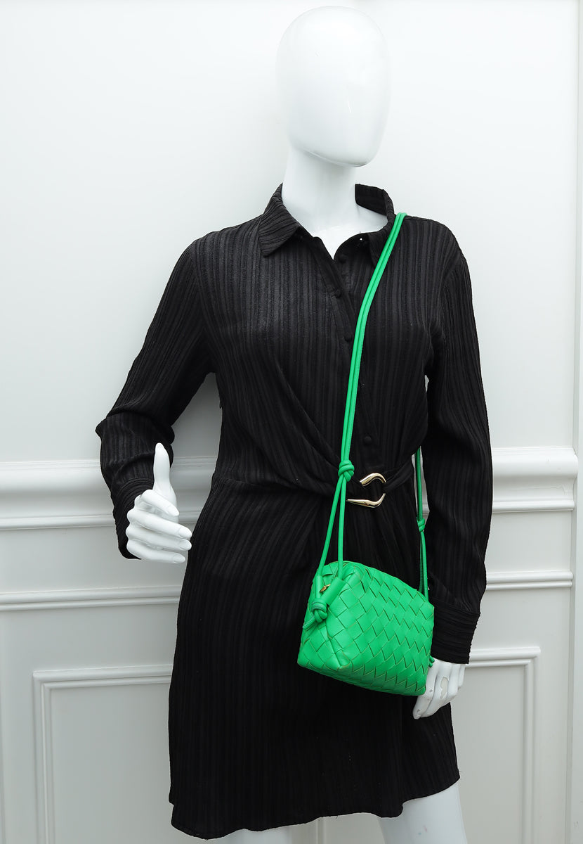 Bottega Veneta Parakeet Intrecciato Mini Loop Bag