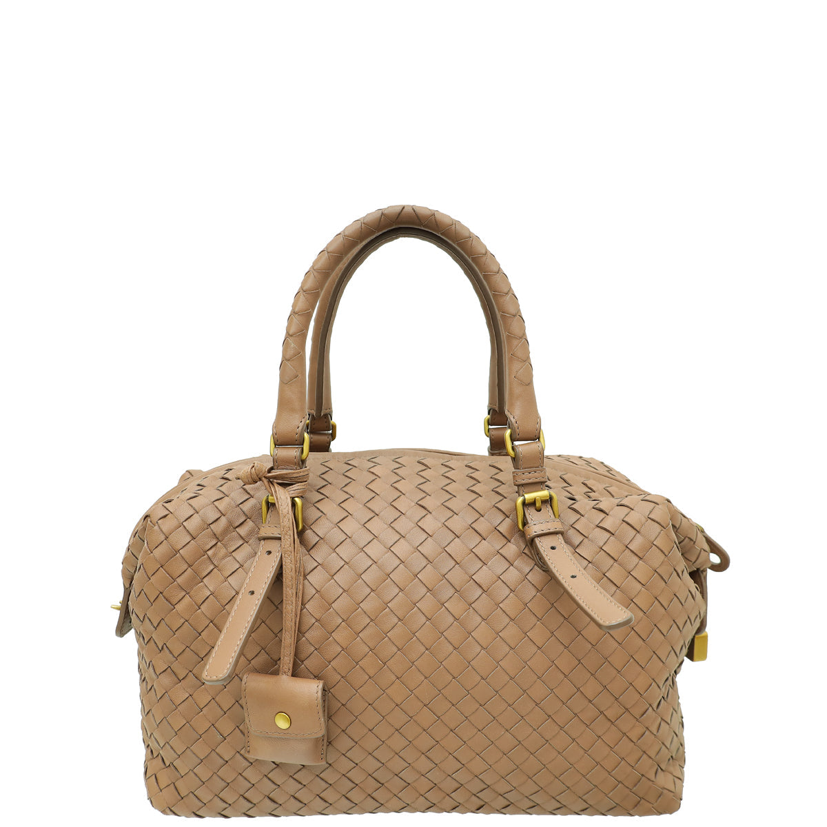 Bottega Veneta Brown Aged Intrecciato Nappa Bowling Bag