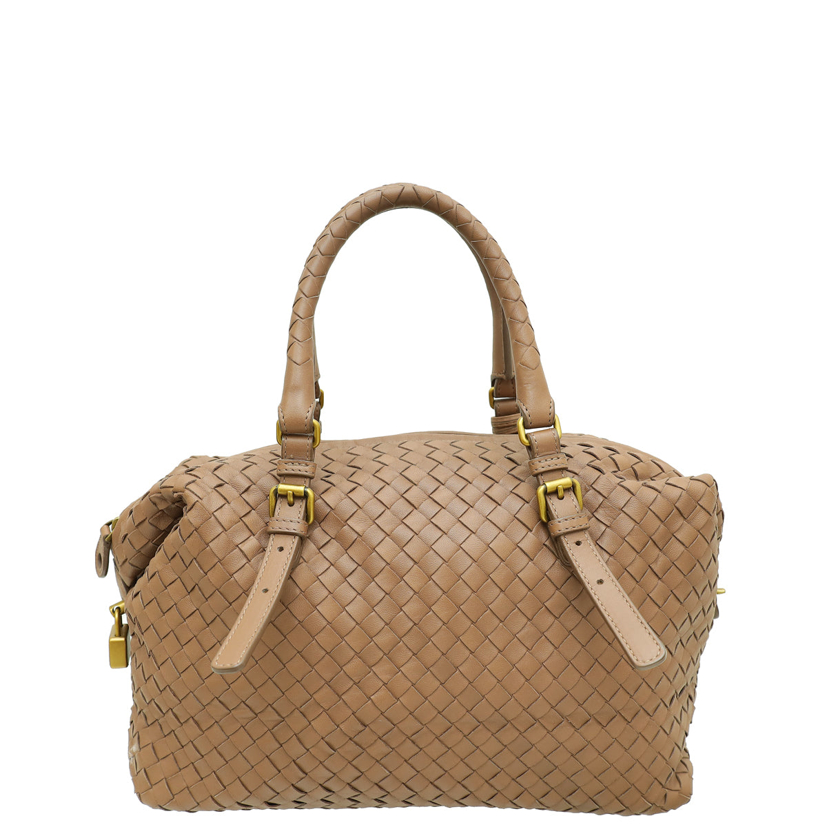 Bottega Veneta Brown Aged Intrecciato Nappa Bowling Bag