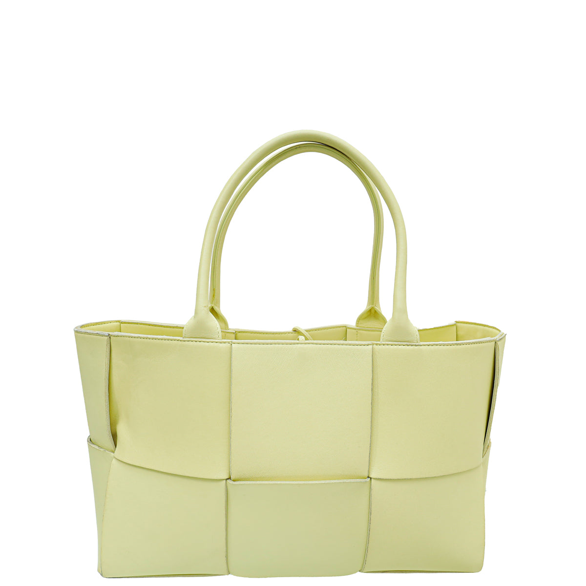 Bottega Veneta Pale Yellow Intrecciato Medium Tote Bag