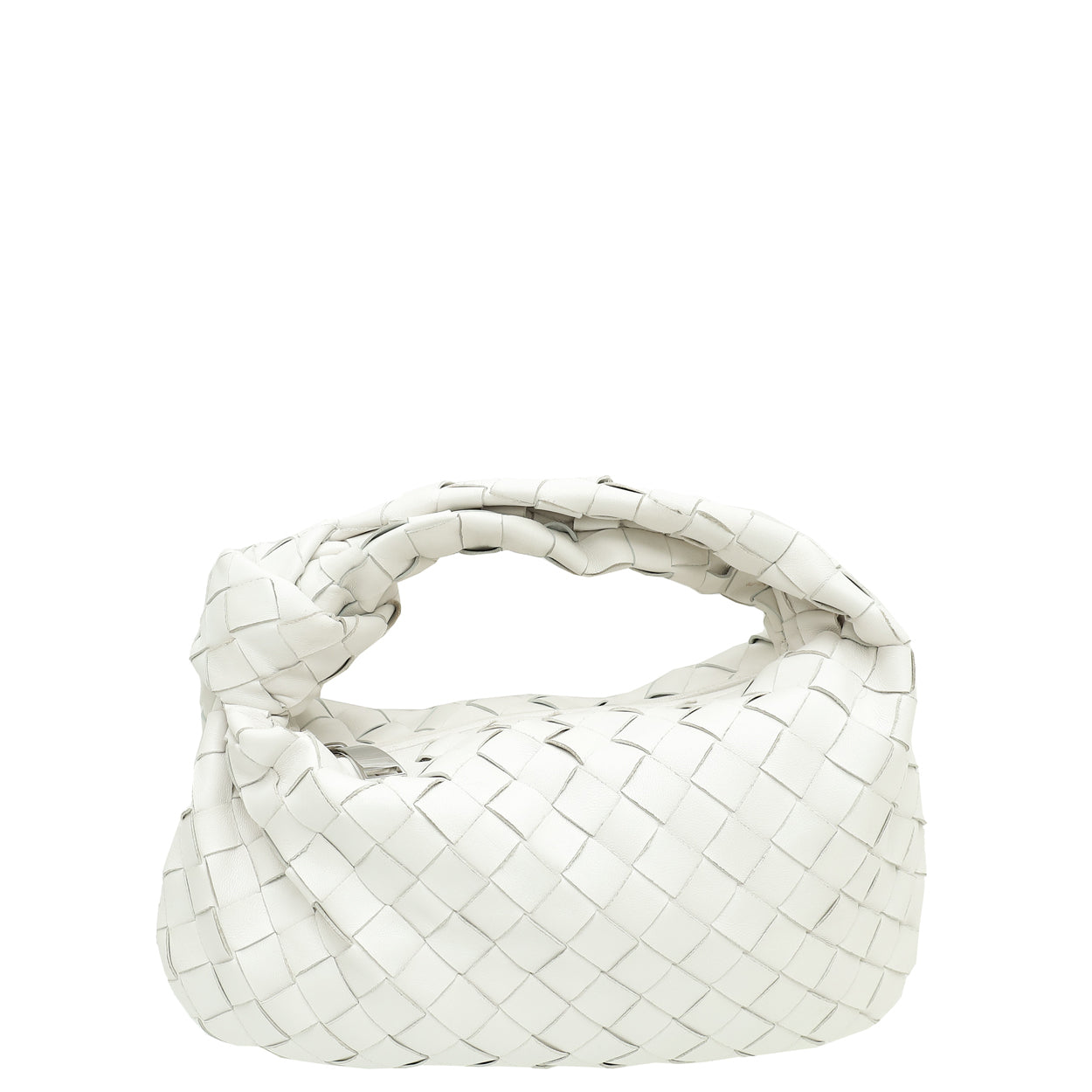 Bottega Veneta White Intrecciato Nappa Jodie Mini Bag