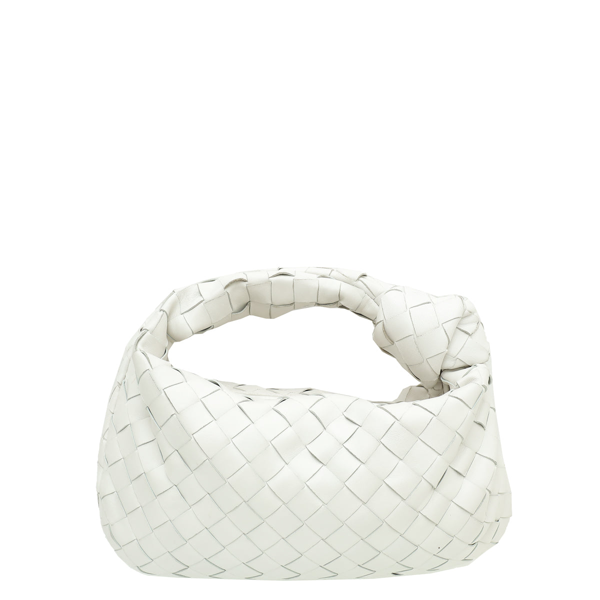 Bottega Veneta White Intrecciato Nappa Jodie Mini Bag