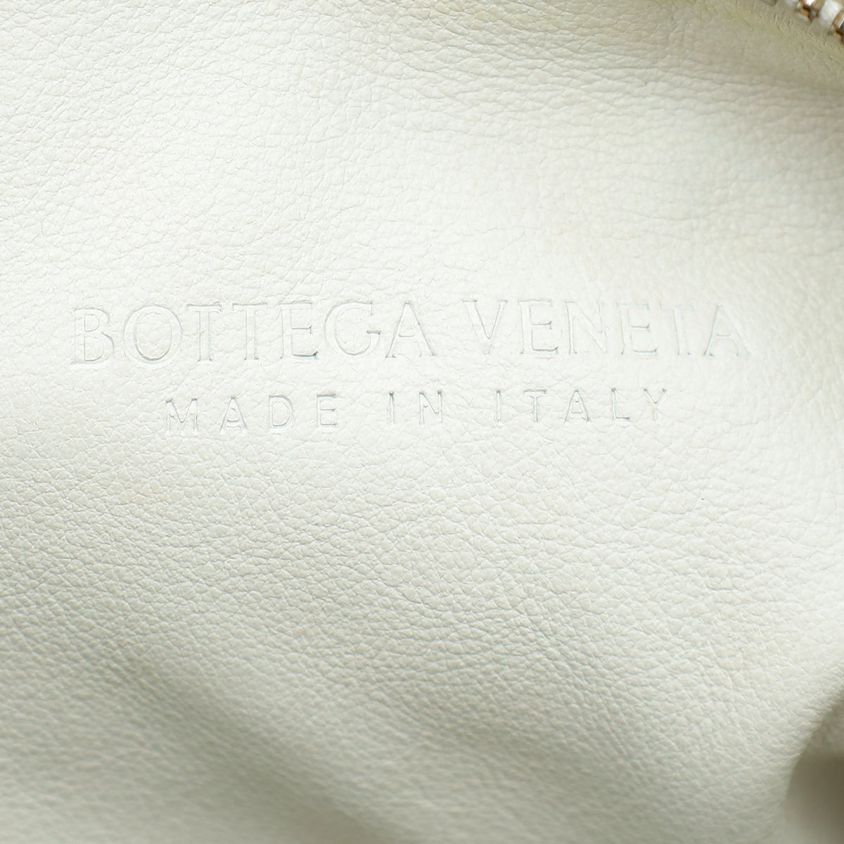 Bottega Veneta White Intrecciato Nappa Jodie Mini Bag