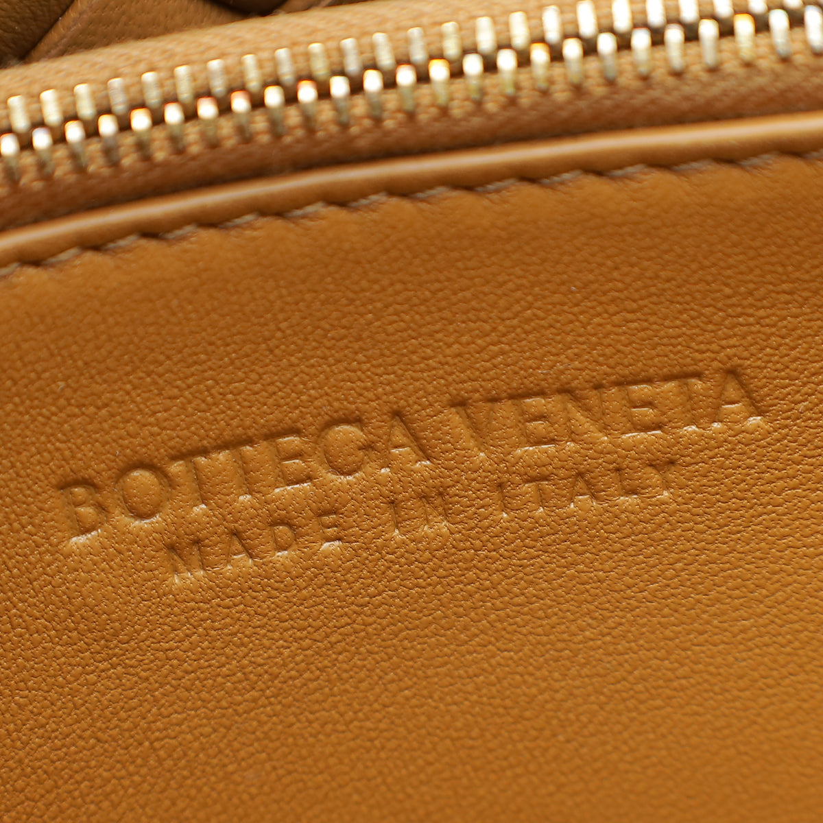 Bottega Veneta Caramel Intrecciato Cobble Padded Small Bag