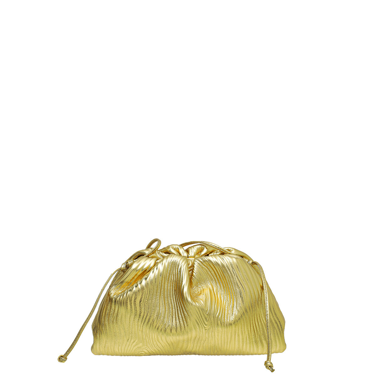 Bottega Veneta Metallic Gold Mini Pouch