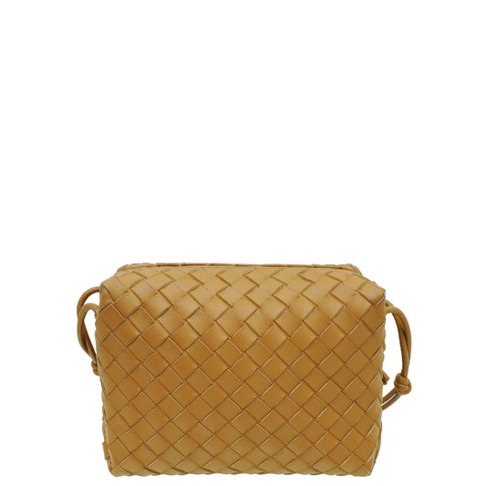 Bottega Veneta Camel Intrecciato Nappa Loop Camera Small Bag