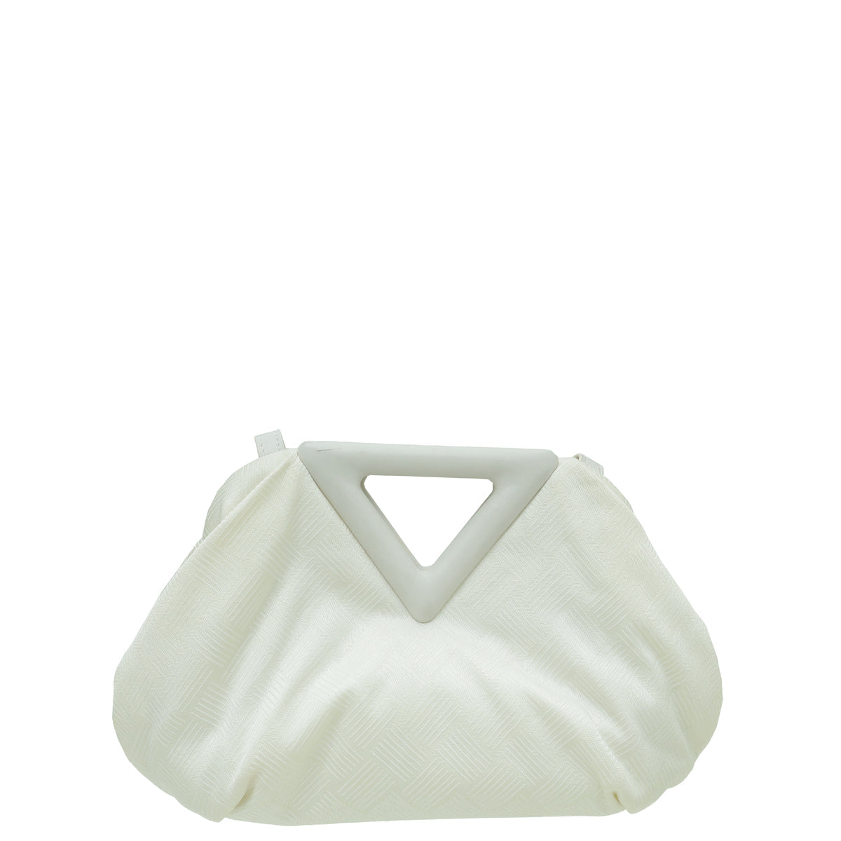 Bottega Veneta White Fabric The Point Triangle Bag