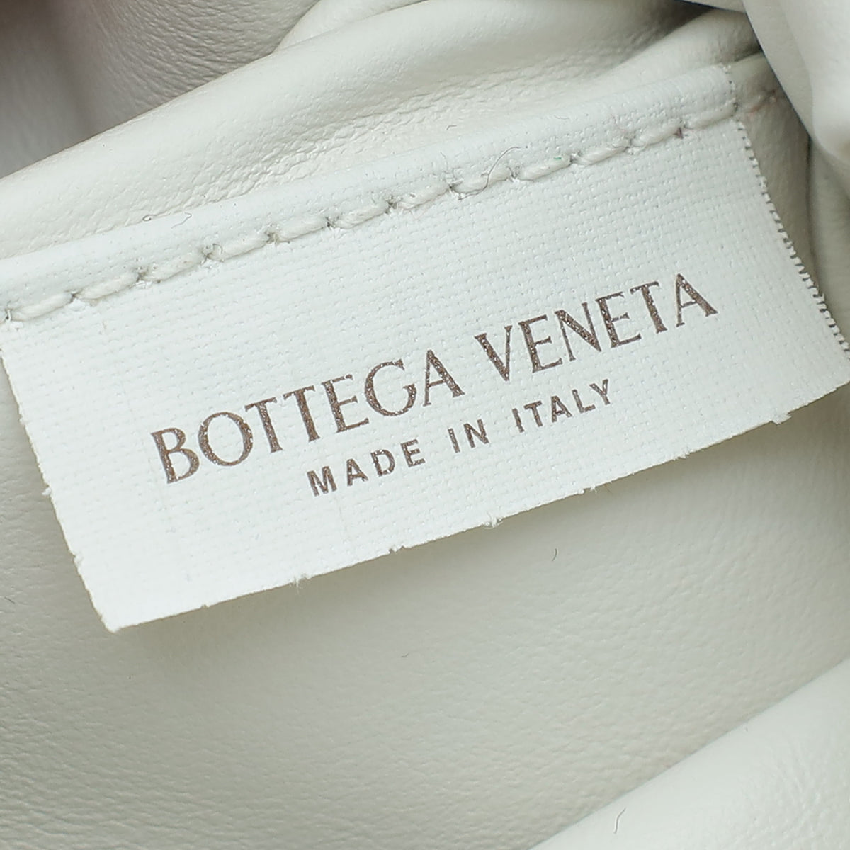 Bottega Veneta White Fabric The Point Triangle Bag