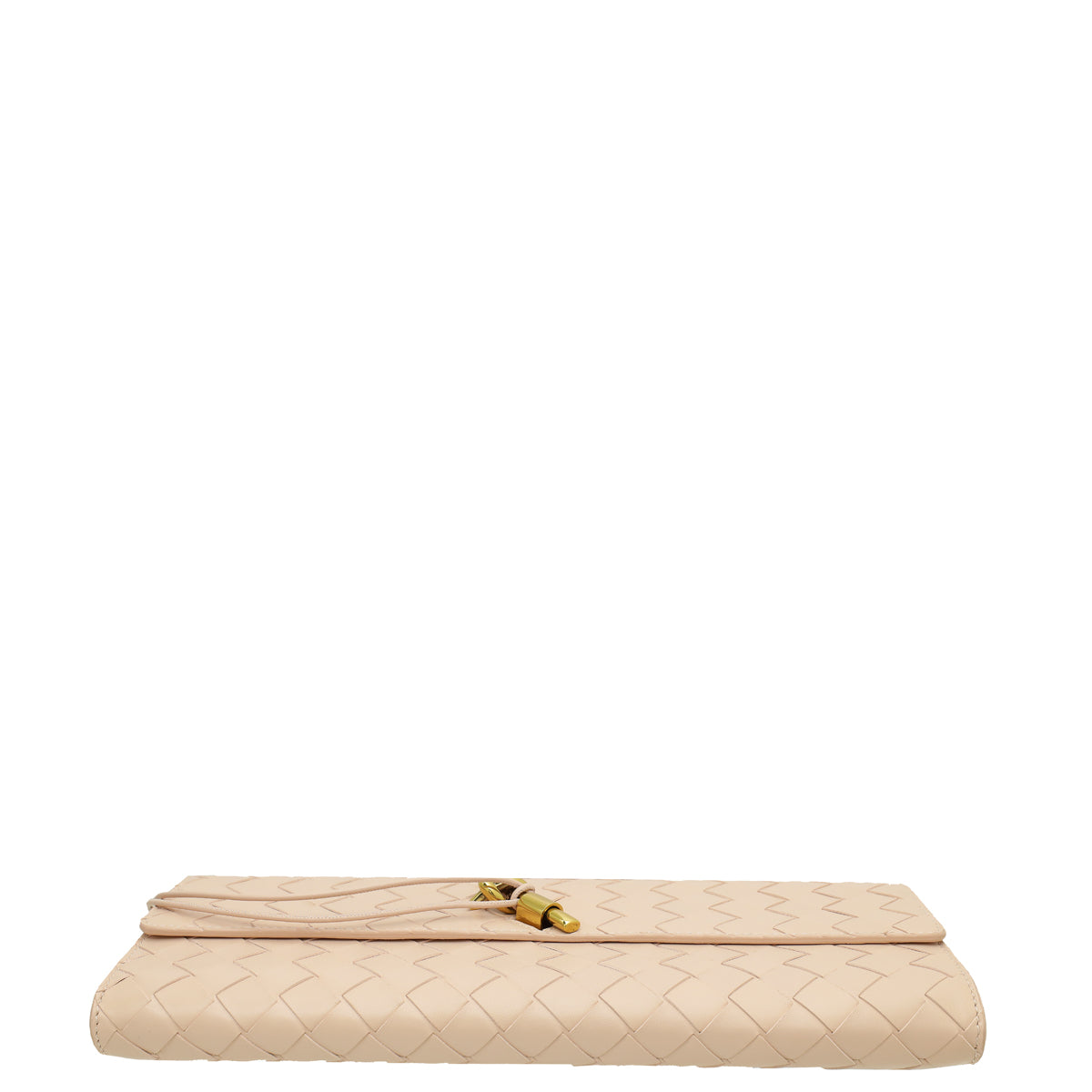 Bottega Veneta Light Pink Intrecciato Nappa Small Top-Handle Clutch