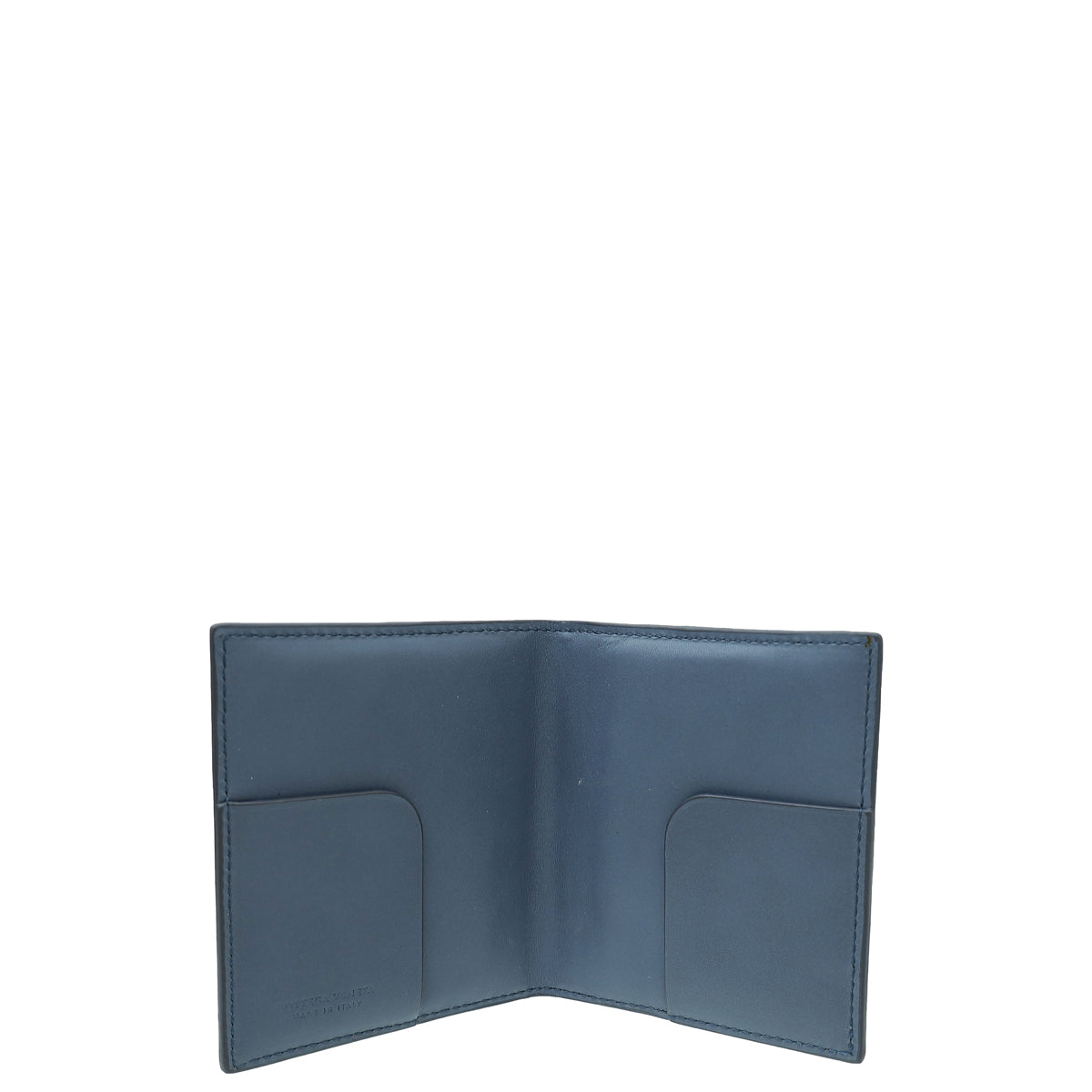 Bottega Veneta Grayish Blue Intrecciato Nappa Bifold Card Holder