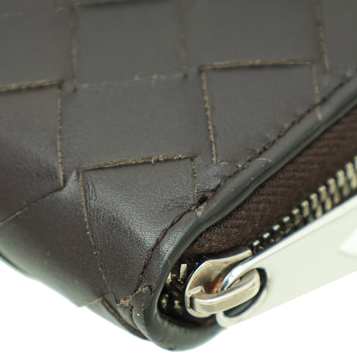 Bottega Veneta Chocolate Intrecciato Nappa Zip Around Wallet