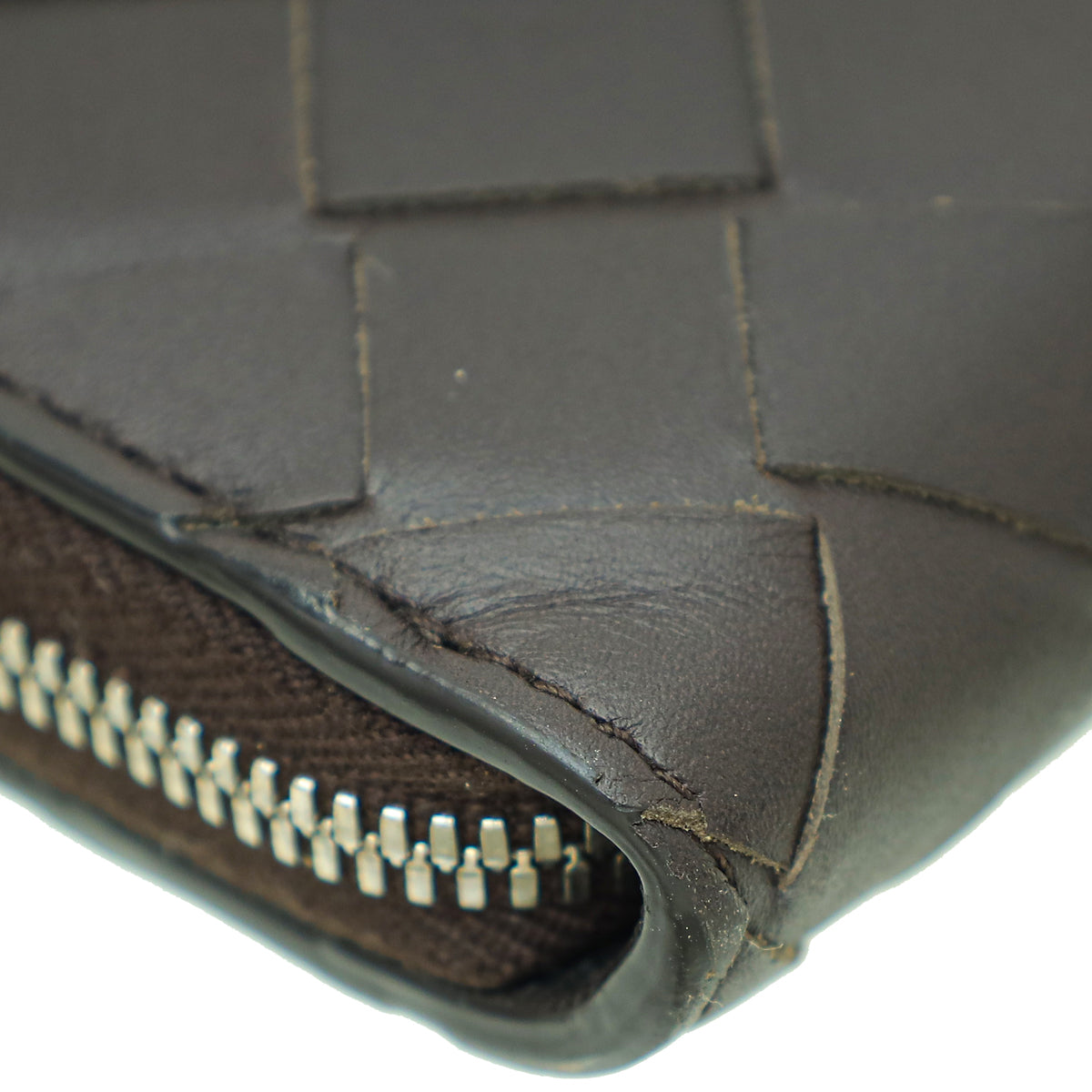 Bottega Veneta Chocolate Intrecciato Nappa Zip Around Wallet