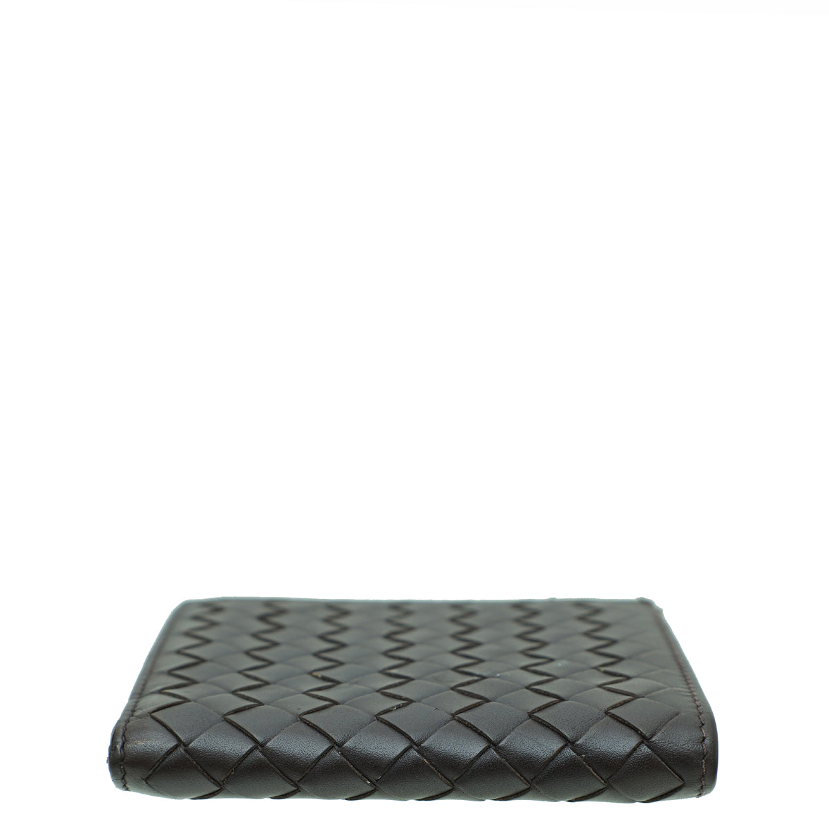 Bottega Veneta Chocolate Brown Intrecciato Nappa Slim Bifold Wallet