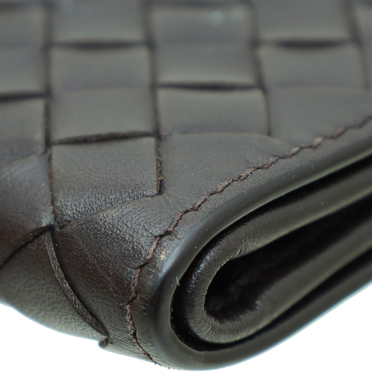 Bottega Veneta Chocolate Brown Intrecciato Nappa Slim Bifold Wallet