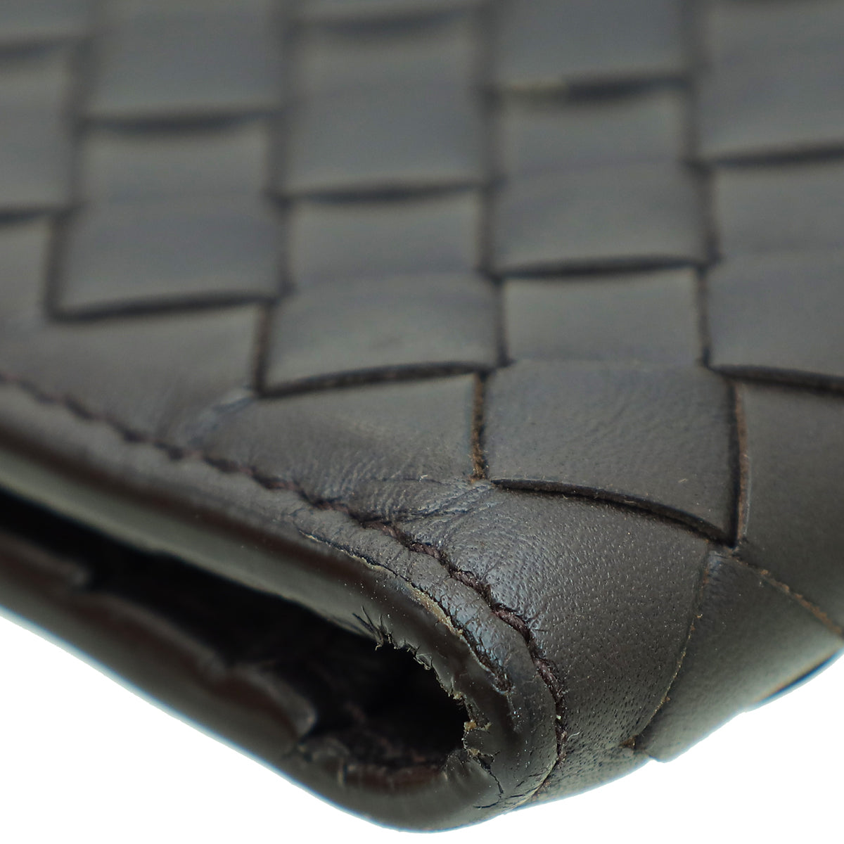 Bottega Veneta Chocolate Brown Intrecciato Nappa Slim Bifold Wallet