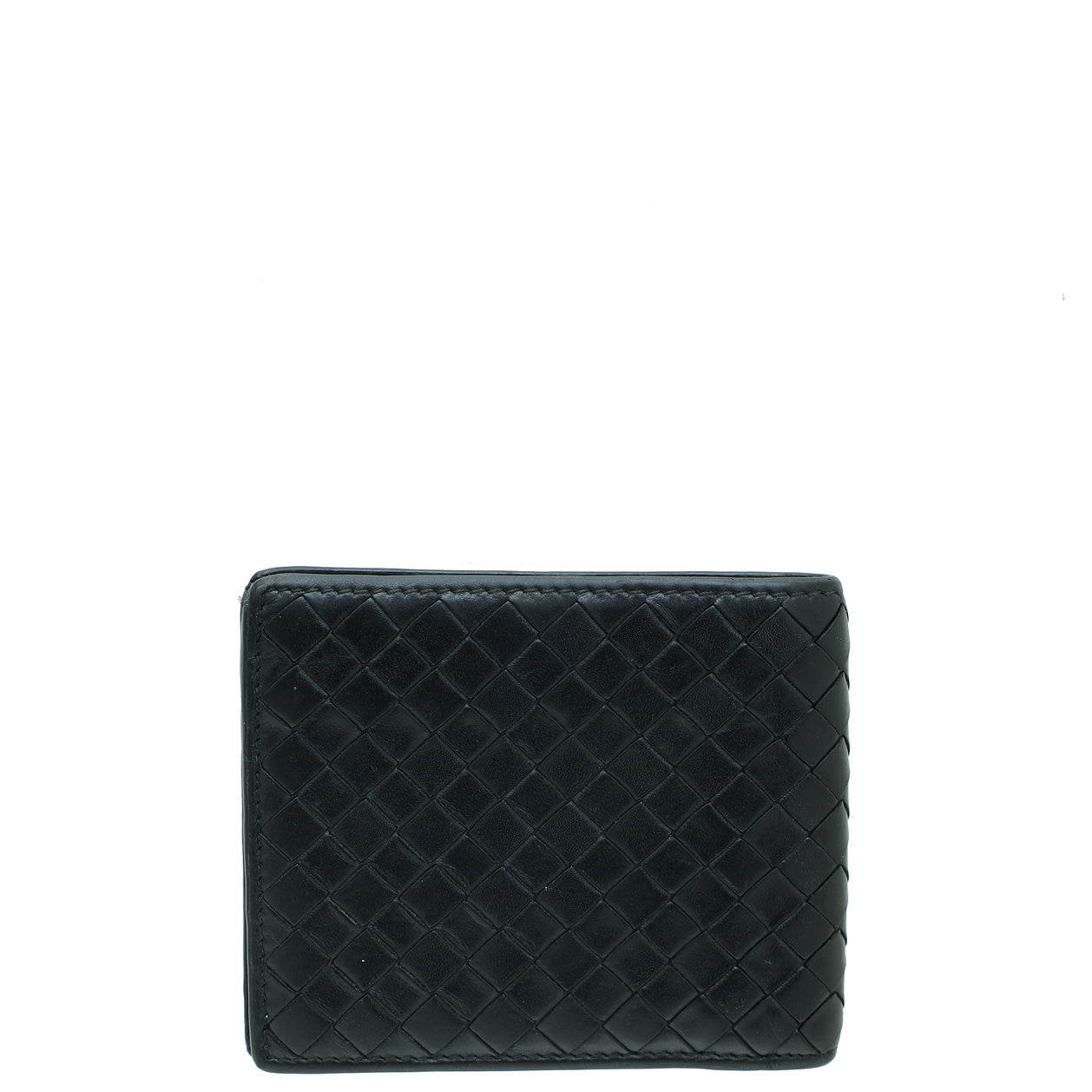 Bottega Veneta Black Intrecciato Nappa Bifold Mens Wallet