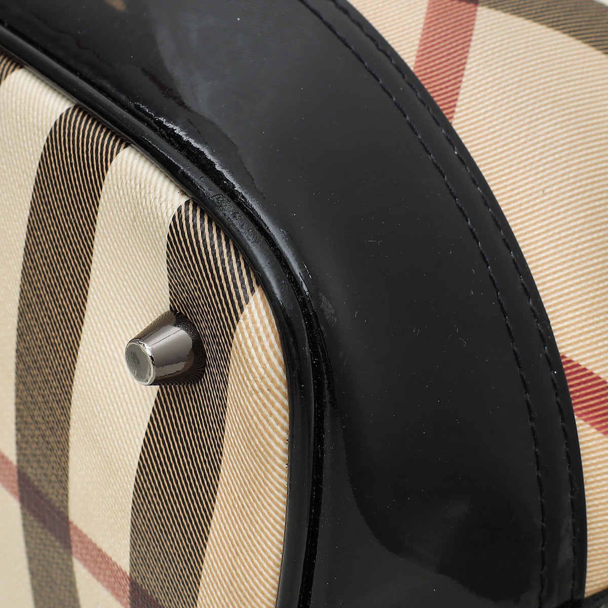 Burberry Black Nova Check Tote Bag