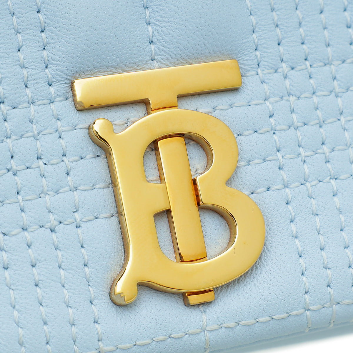 Burberry Pale Blue Lola Quilted Mini Chain Bag