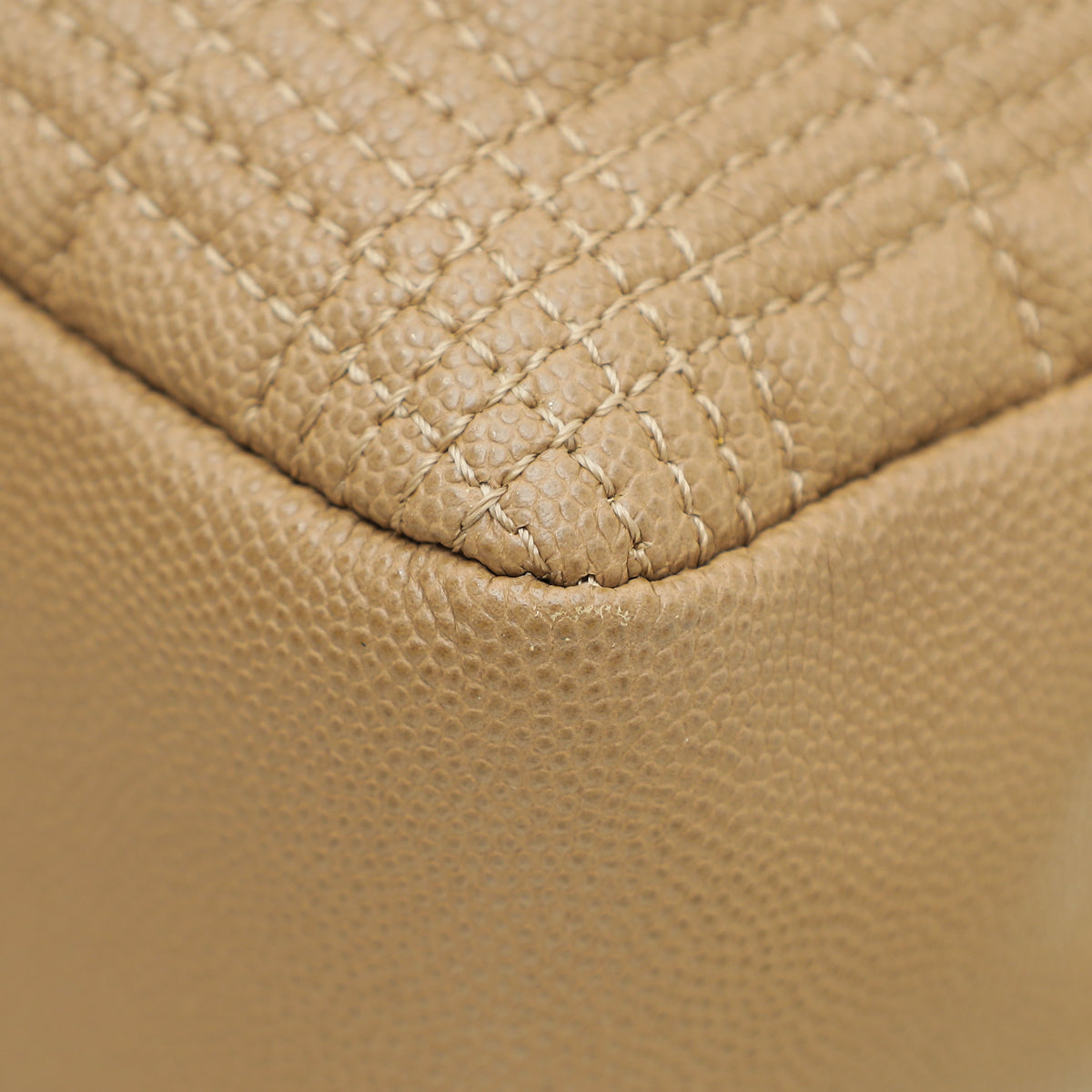 Burberry Camel Quilted Lola Chain Medium Bag