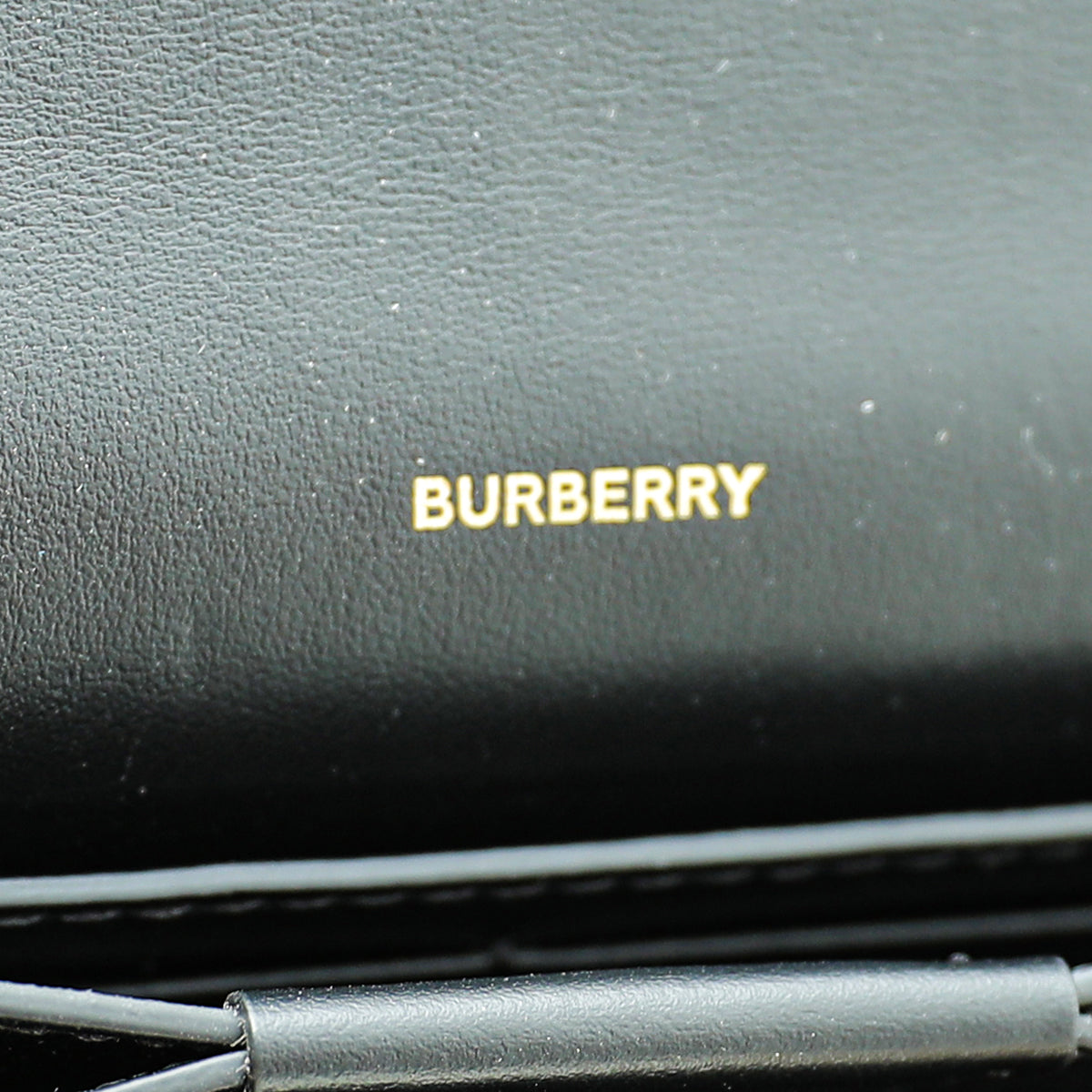 Burberry Black TB Hazelmere Wallet on Strap