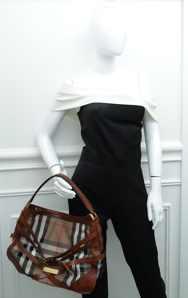 Burberry Brown Bridle Dutton Hobo Bag