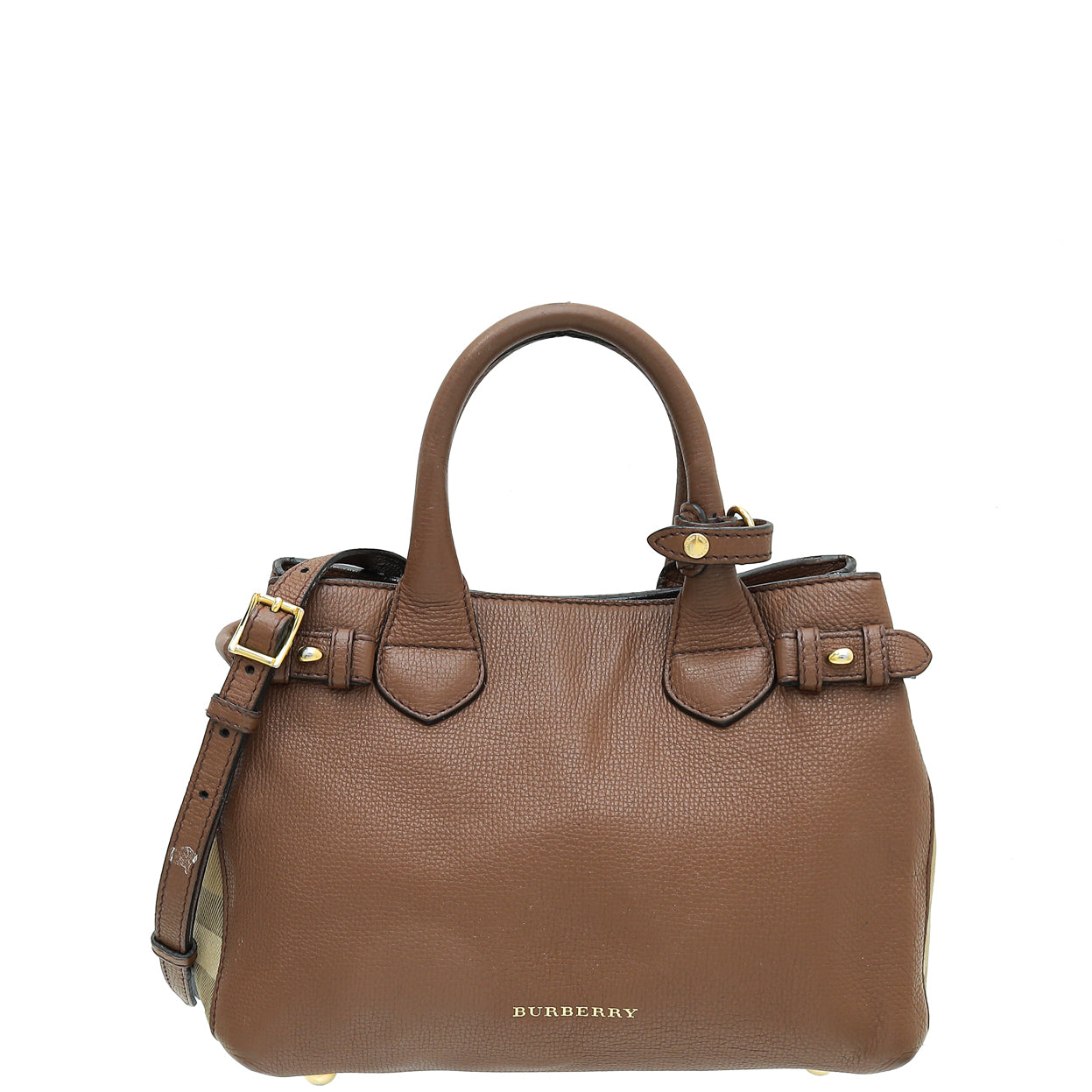 Burberry Brown Banner Tote Small Bag