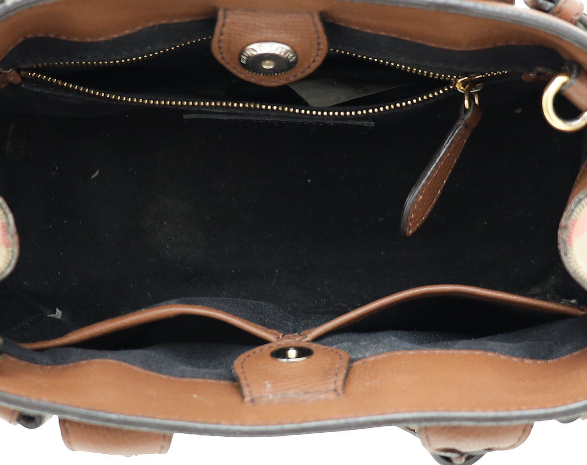 Burberry Brown Banner Tote Small Bag