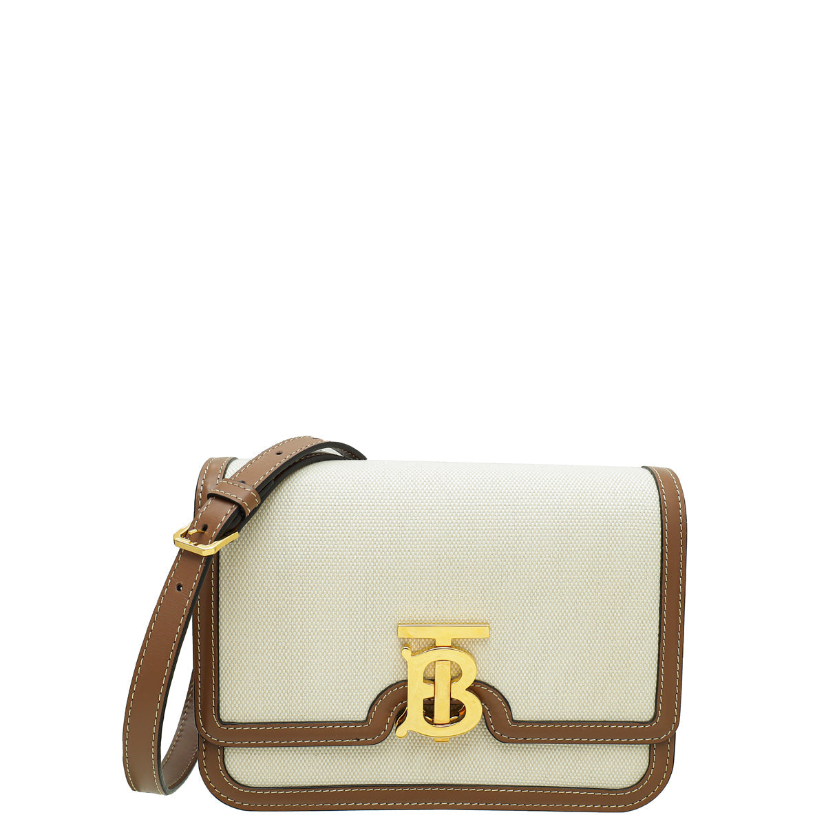 Burberry Bicolor TB Logo Small Flap Bag