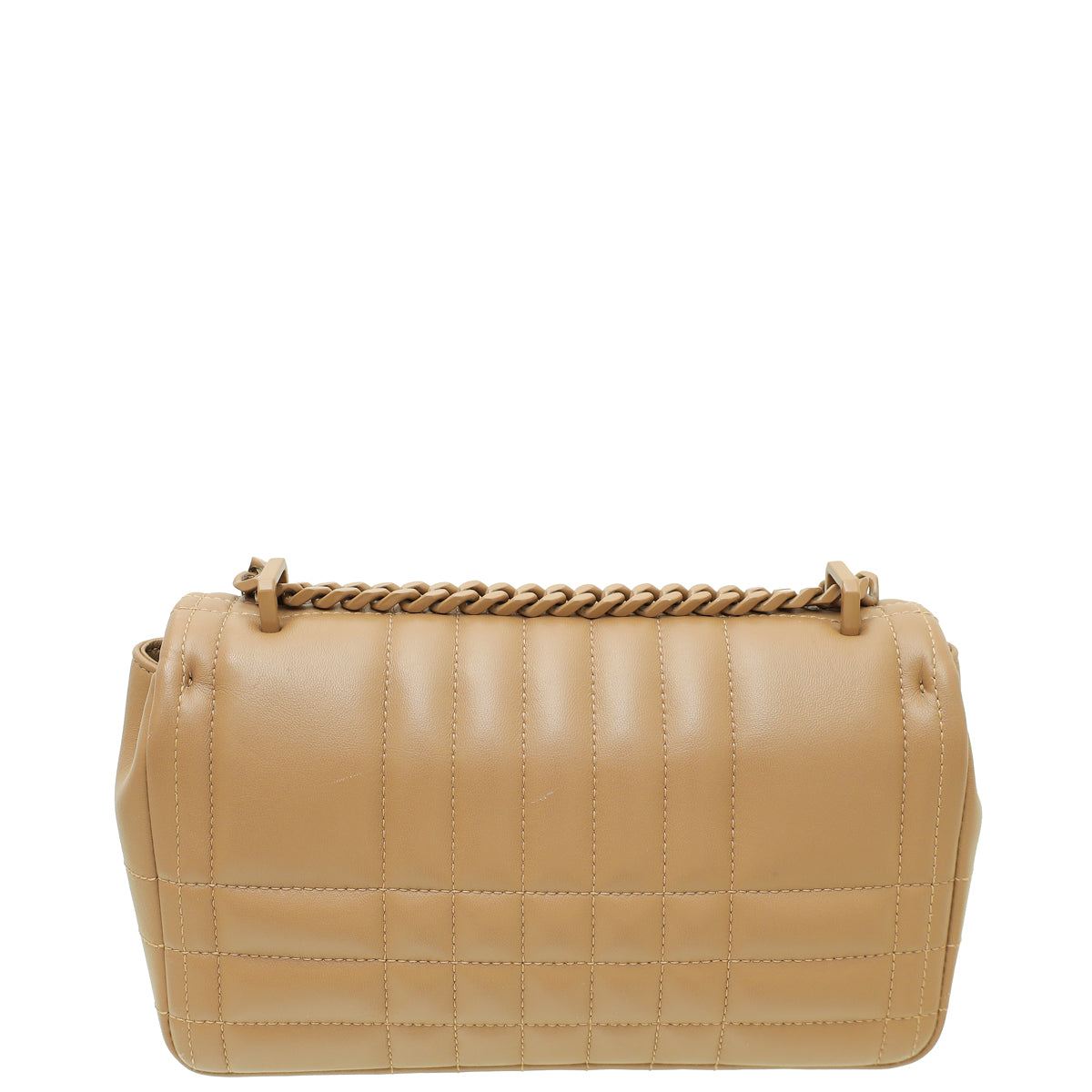 Burberry Nude Quilted Lola Flap Small Bag