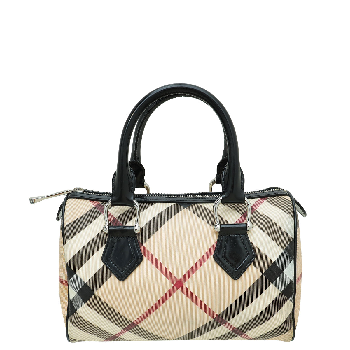 Burberry Nova Check Black Boston Bag