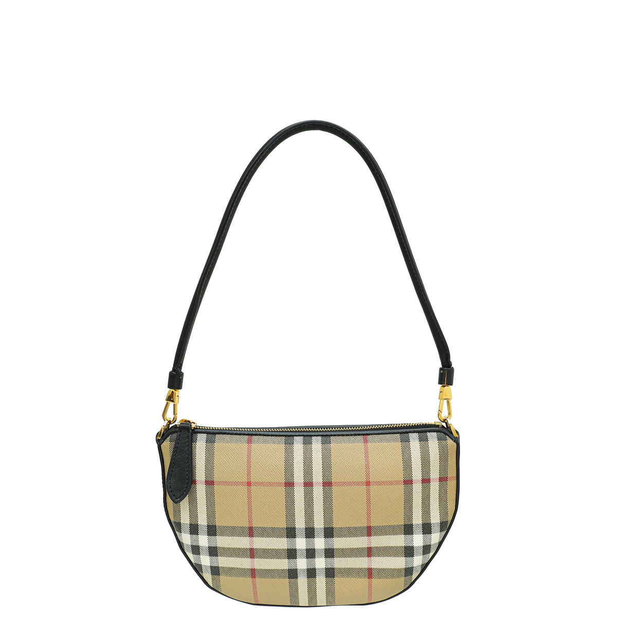 Burberry Black Olympia Checked Pouch Bag