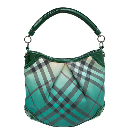 Burberry Green Novacheck Ombre Hobo Bag