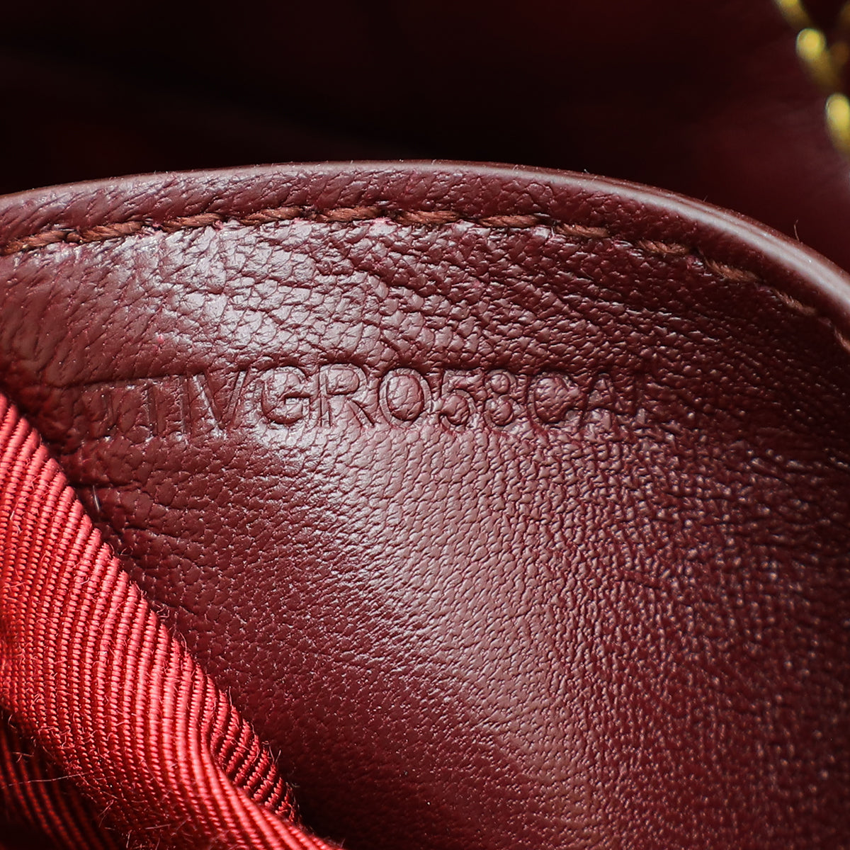 Burberry Burgundy Lola Mini Bucket Bag