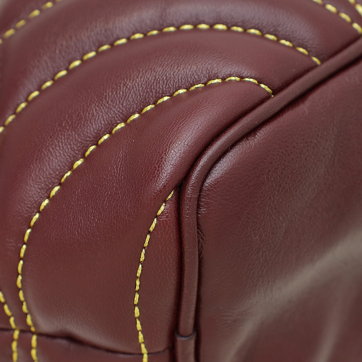 Burberry Burgundy Lola Mini Bucket Bag