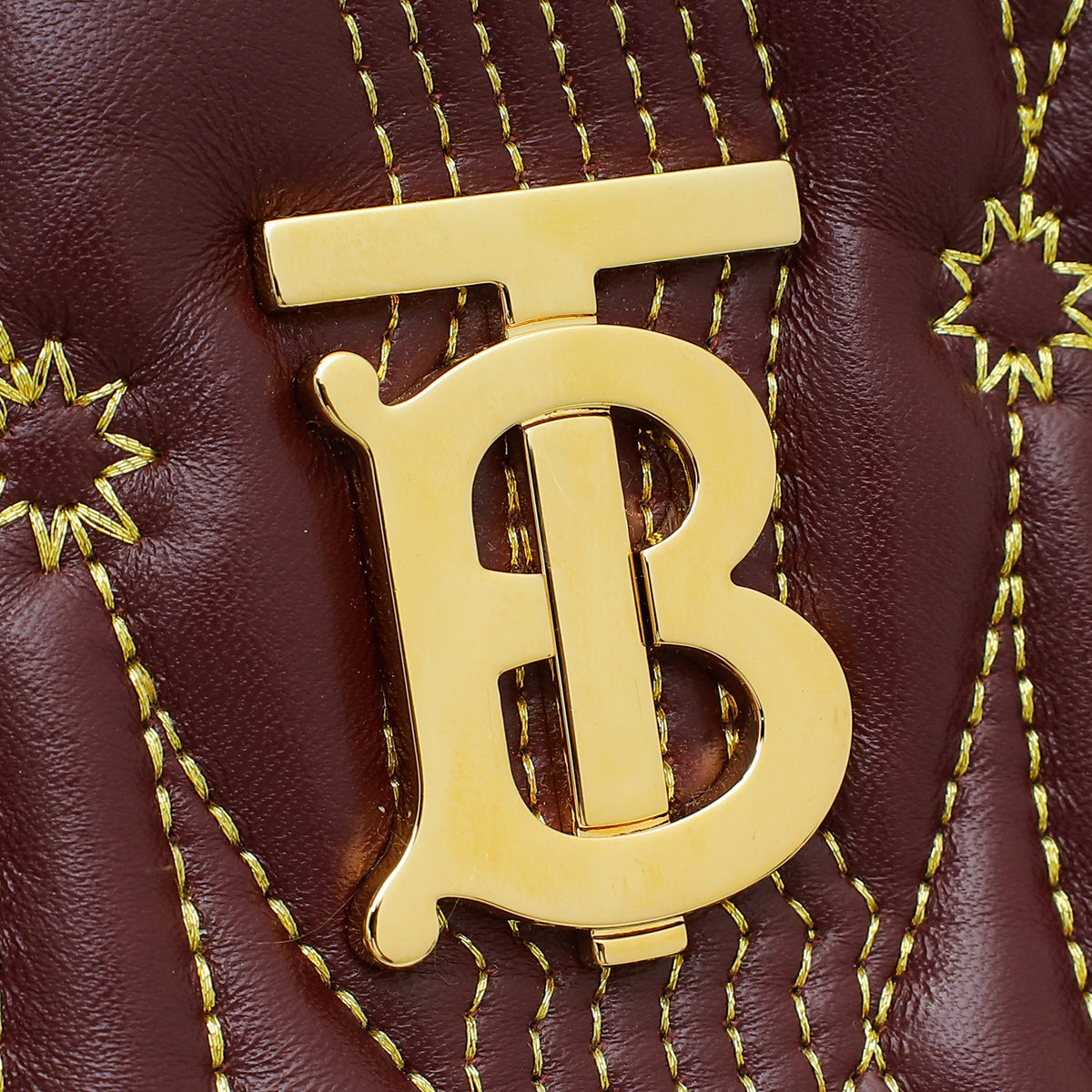 Burberry Burgundy Lola Mini Bucket Bag