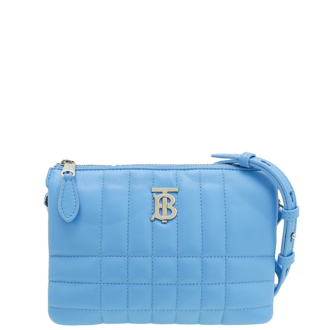 Burberry Bright Sky Blue Lola Double Pouch Crossbody Bag