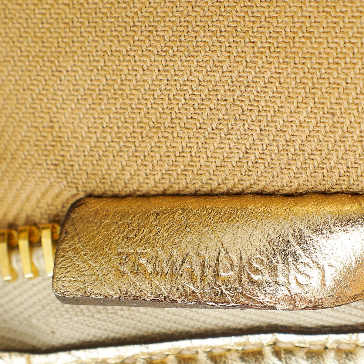 Burberry Metallic Gold Pleated Shoulder Bag