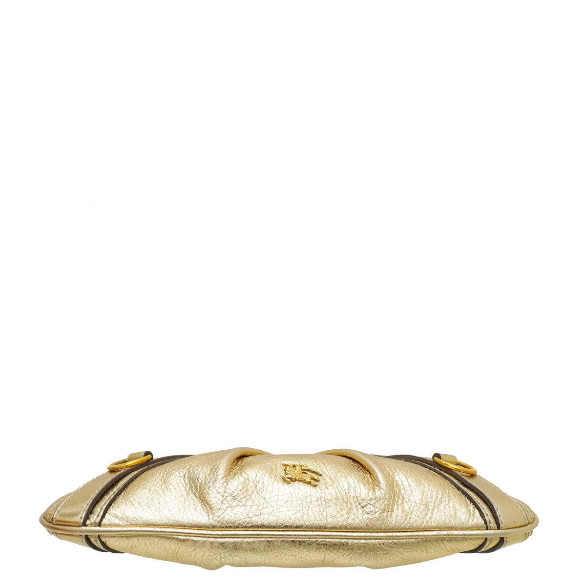 Burberry Metallic Gold Pleated Shoulder Bag