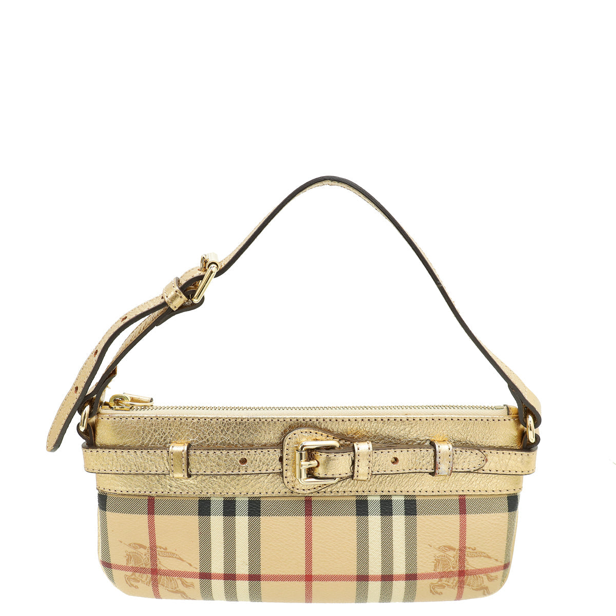 Burberry Bicolor Haymarket Pochette Bag