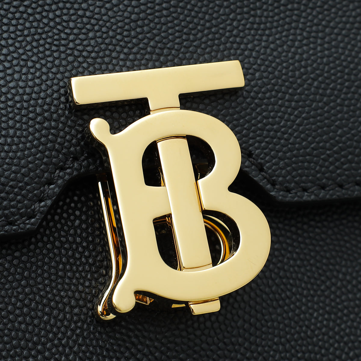 Burberry Black TB Logo Mini Flap Bag