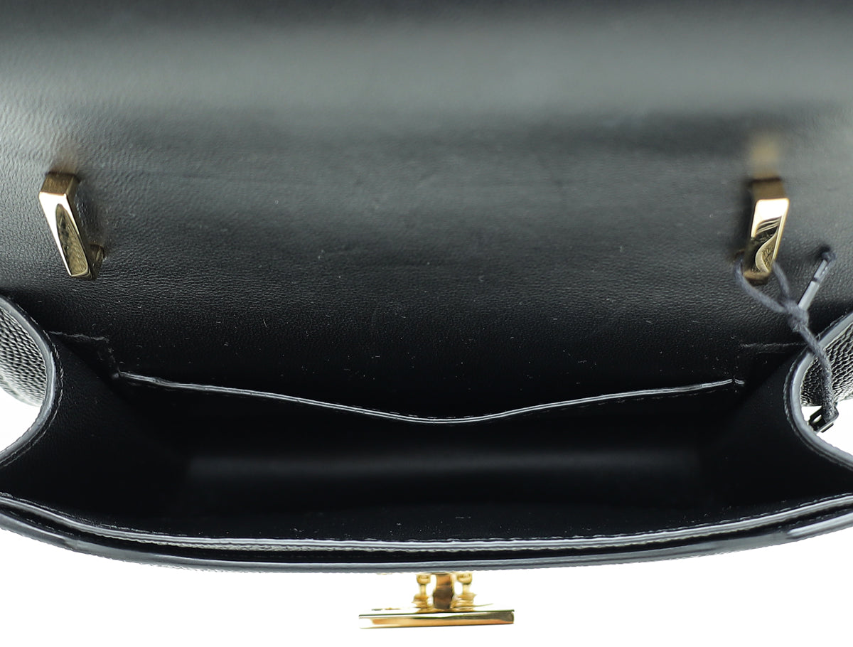 Burberry Black TB Logo Mini Flap Bag