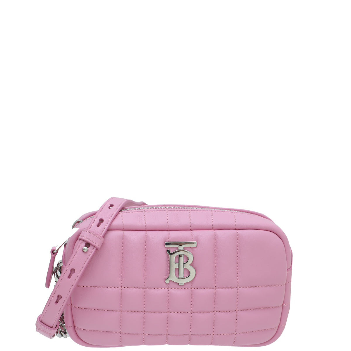 Burberry Primrose Pink Quilted Lola Camera Mini Bag