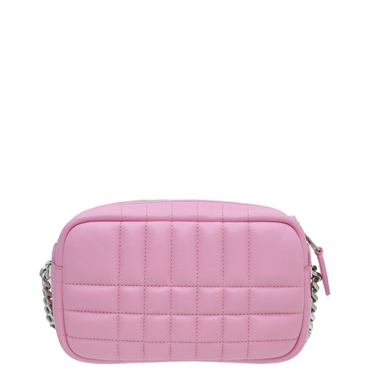 Burberry Primrose Pink Quilted Lola Camera Mini Bag