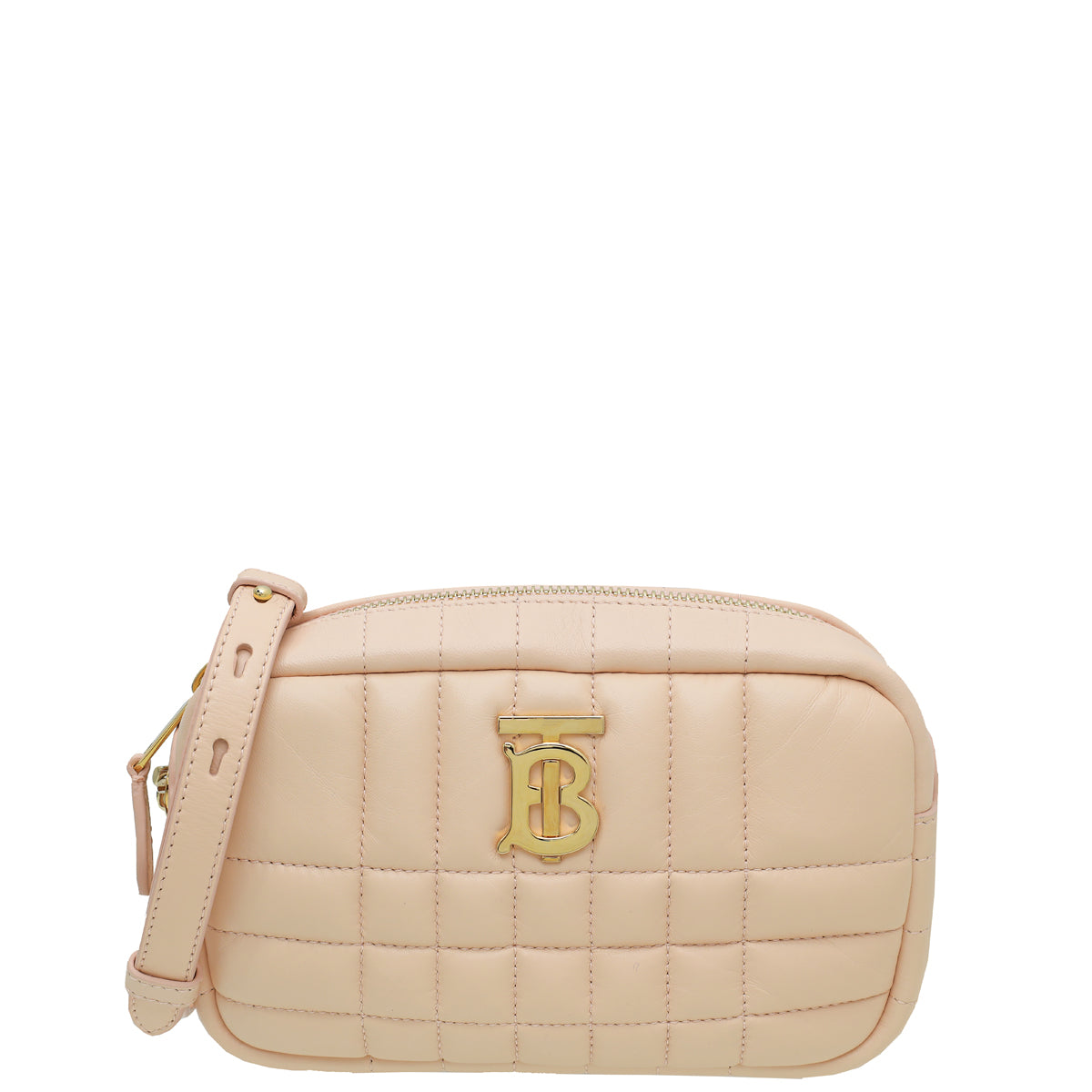 Burberry Peach Quilted Lola Camera Mini Bag