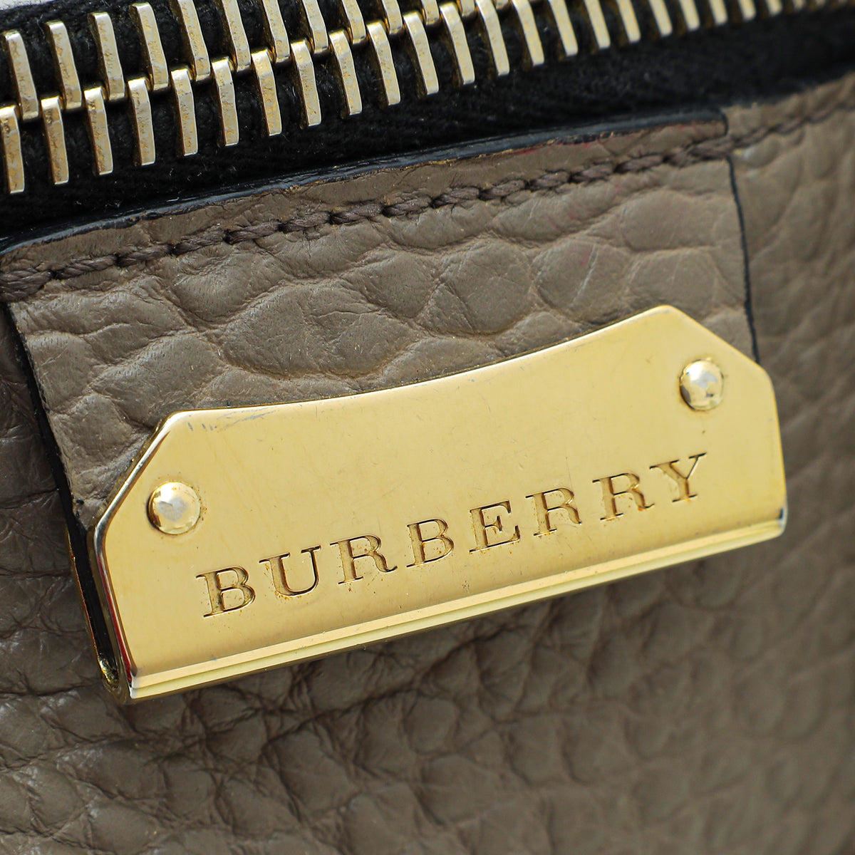 Burberry Etoupe Heritage Grain Small Orchard Bowling Bag