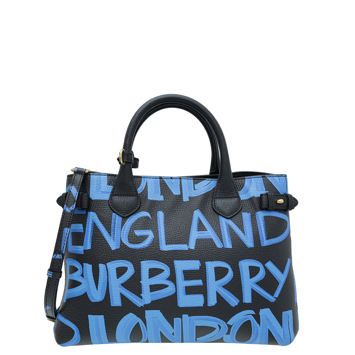 Burberry Bicolor Graffiti Banner Tote Medium Bag