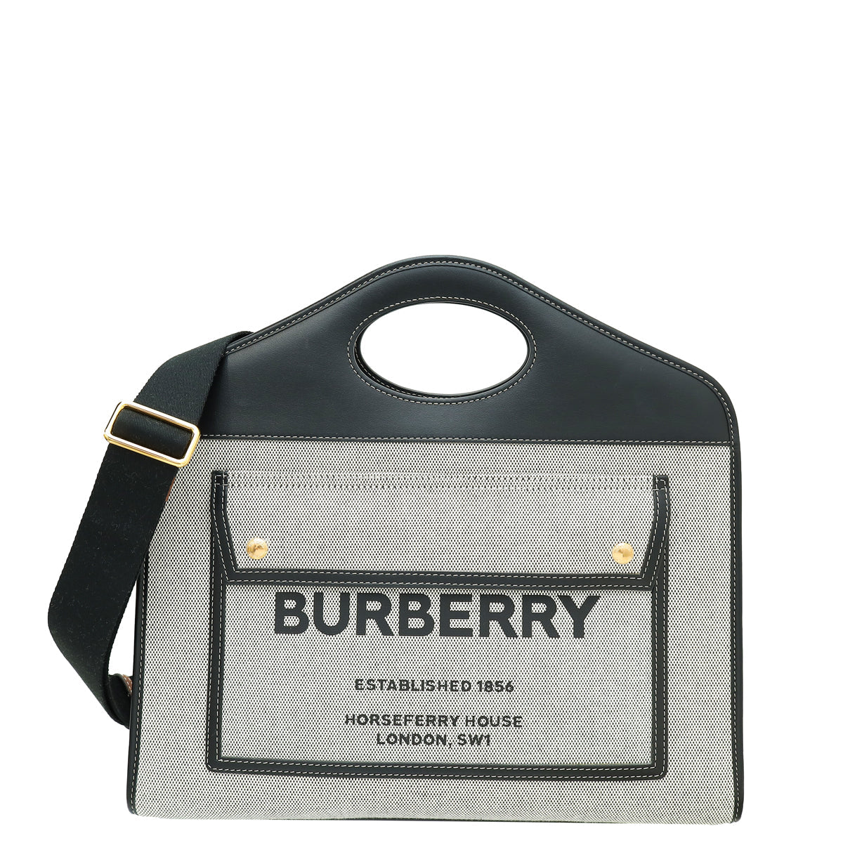 Burberry Bicolor Pocket Tote Medium Bag