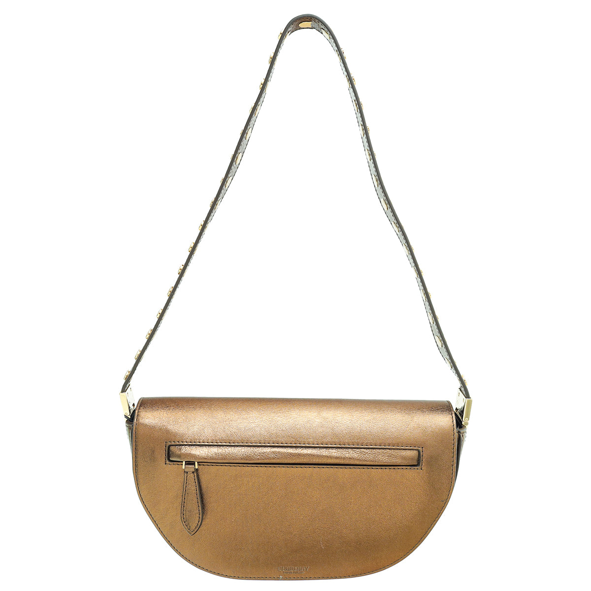 Burberry Metallic Bronze Studded Olympia Small Bag