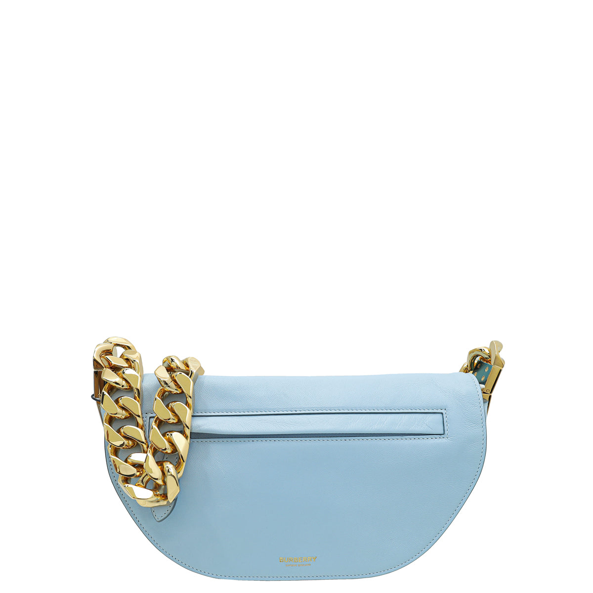 Burberry Pale Blue Soft Olympia Small Flap Chain Bag