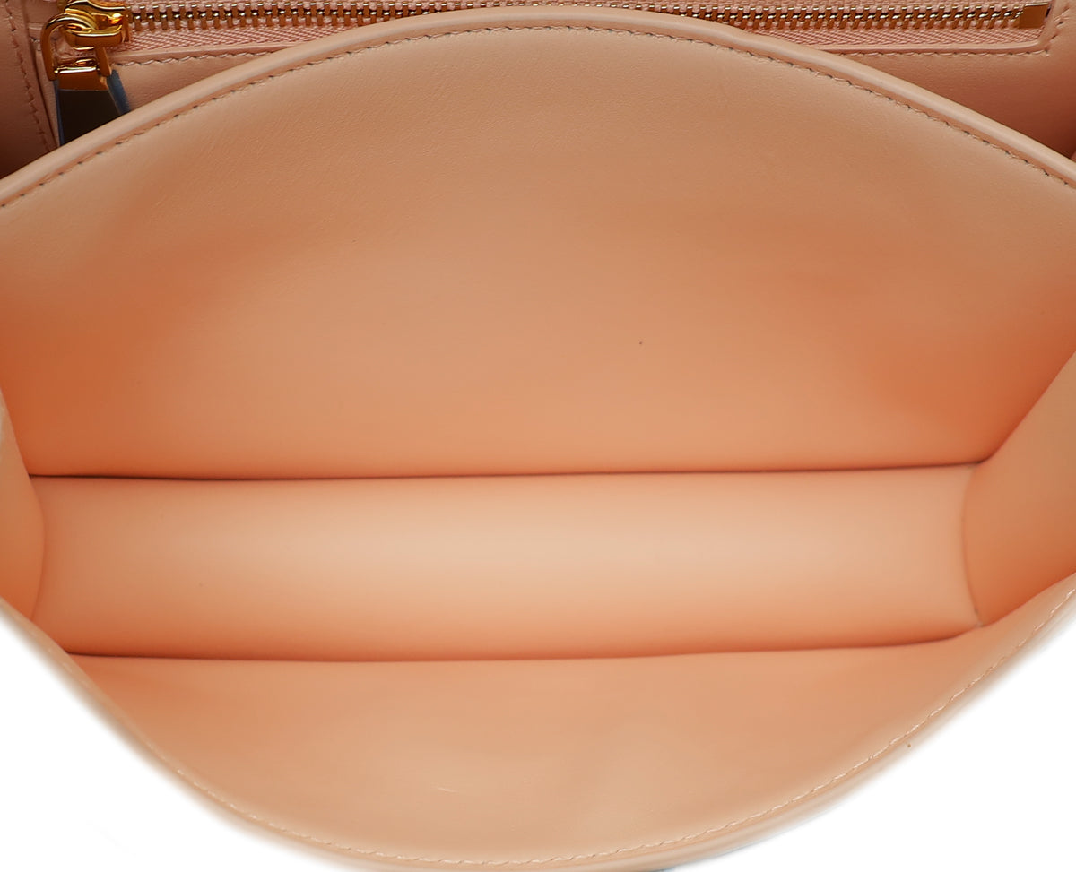 Burberry Peach Pink TB Flap Small Bag